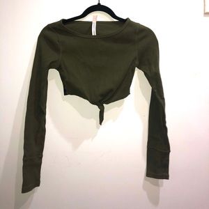 Free People Movement Cropped Long Sleeve Top